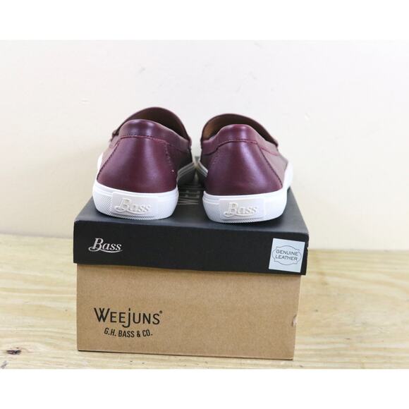 New GH Bass Weejuns Womens 9M Red Leather Penny Loafers Weekend Slip On - Picture 3 of 8